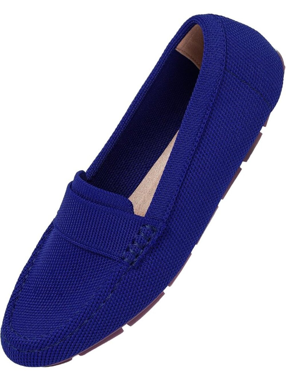 🆕Women's Dark Blue Mesh fabric Loafer Shoes Comfortable Casual Flat Shoes